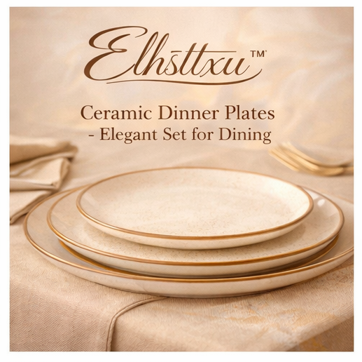 Elhsttxu™ Ceramic Dinner Plates – Elegant Set for Dining