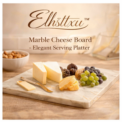 Elhsttxu™ Marble Cheese Board – Elegant Serving Platter