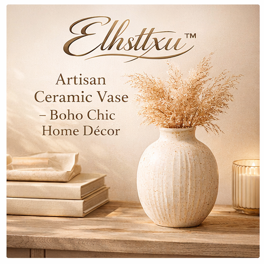 Elhsttxu™ Artisan Ceramic Vase – Boho Chic Home Décor